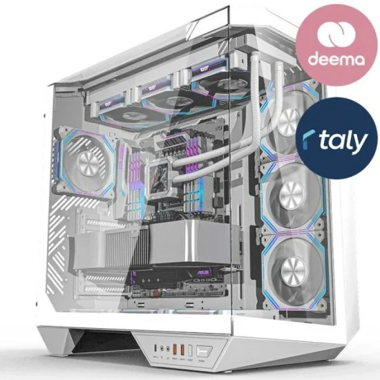 Darkflash dy470 atx mid tower gaming case - 4 argb fans included - White